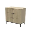 Kommode Lennox Eiche 72 x 69 cm mit 3 Schubladen Vicco