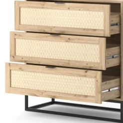 Kommode Natal Braun 92 x 92.5 cm mit 3x Schubladen Vicco