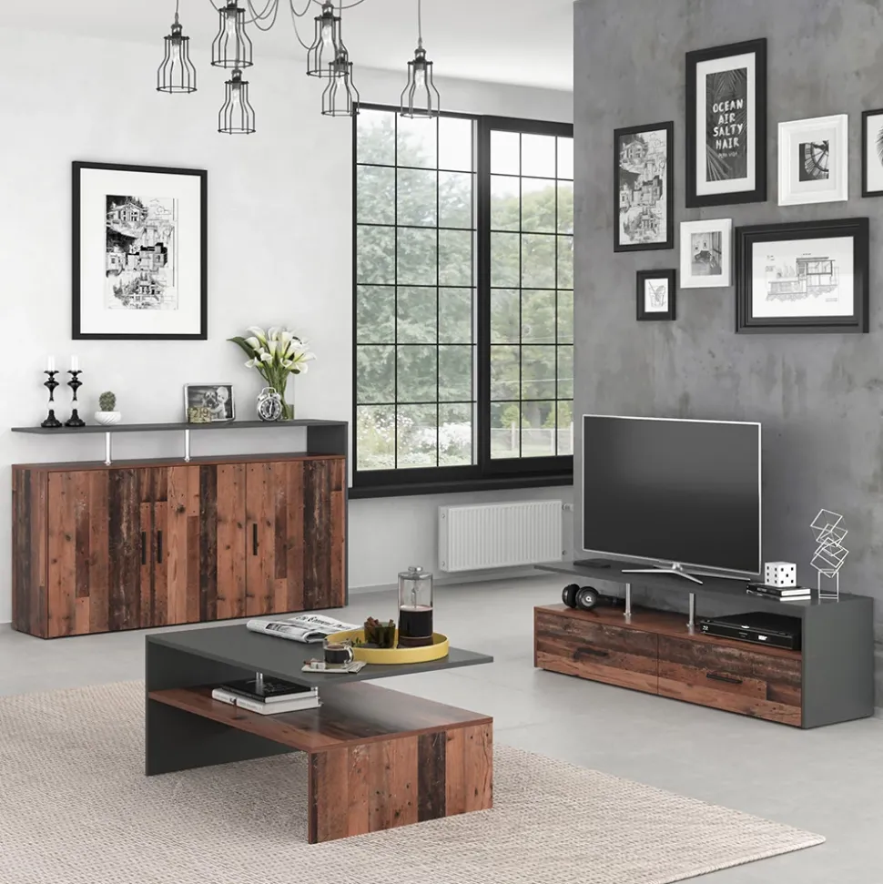 Kommode Amato Antikholz 35 x 91.6 cm Vicco