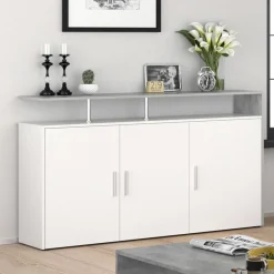 Kommode Amato Beton/Weiß 35 x 91.6 cm Vicco