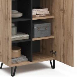 Kommode Amber Braun 35 x 110 cm mit 1 Tür Vicco