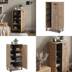 Kommode Amber Braun 35 x 110 cm mit 1 Tür Vicco