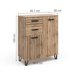 Kommode Amber Braun 38 x 100 cm Vicco