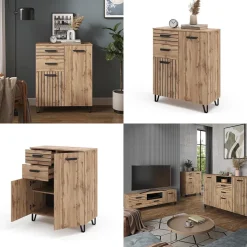 Kommode Amber Braun 38 x 100 cm Vicco