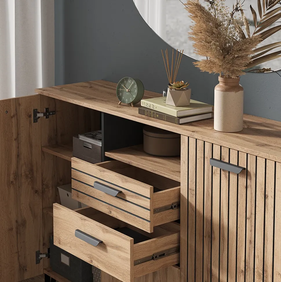 Kommode Amber Braun 38 x 100 cm Vicco