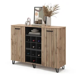 Kommode Amber Braun 38 x 100 cm mit 2 Türen Vicco