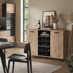 Kommode Amber Braun 38 x 100 cm mit 2 Türen Vicco