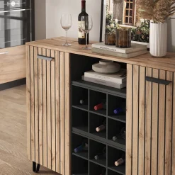 Kommode Amber Braun 38 x 100 cm mit 2 Türen Vicco