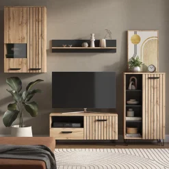 Kommode Amber Eiche Wotan 80 x 82 cm mit 3 Schubladen Vicco