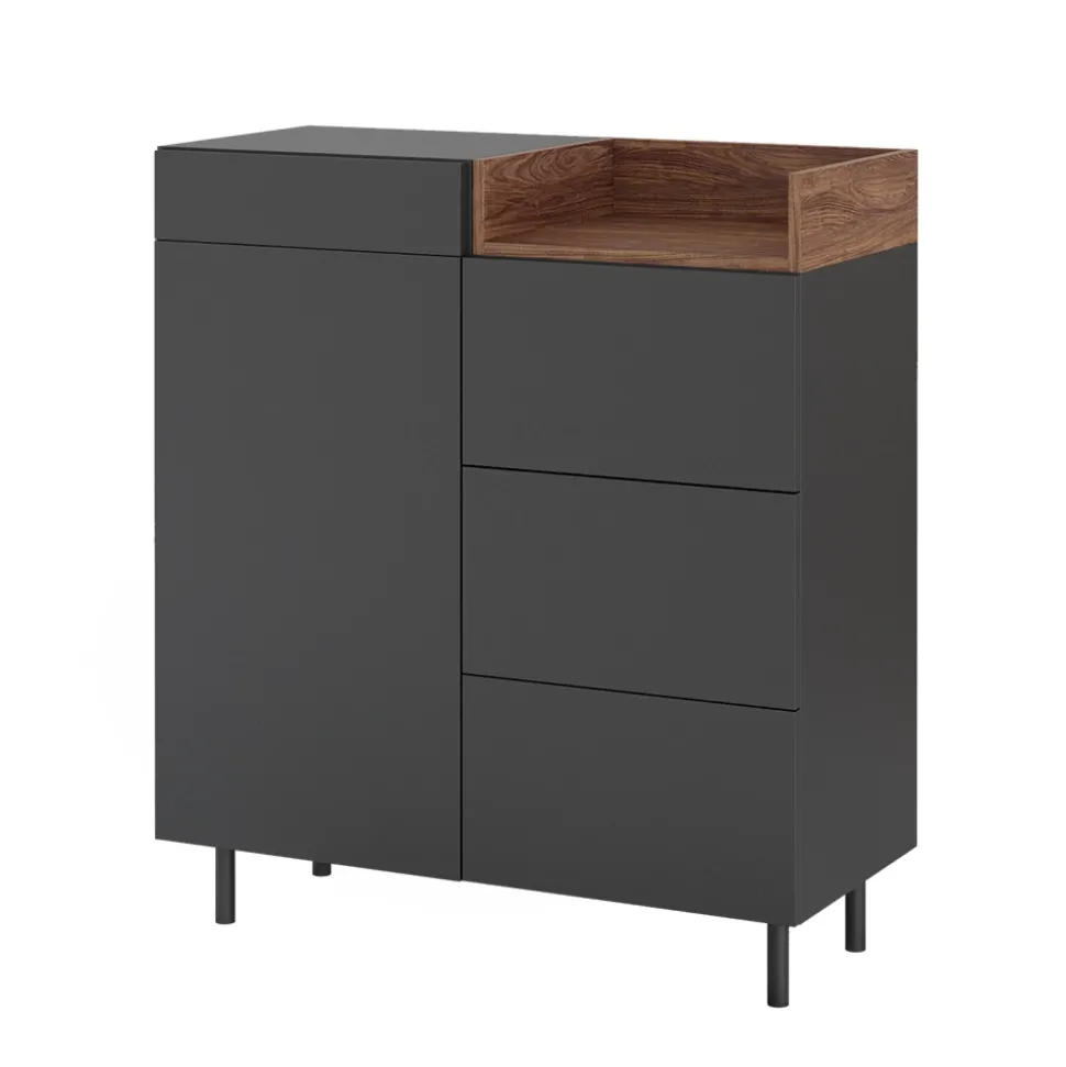 Kommode Anika Anthrazit 40 x 100 cm Vicco