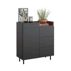 Kommode Anika Anthrazit 40 x 100 cm Vicco