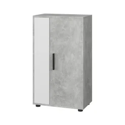 Kommode Berno Beton/Weiß 50.1 x 87.3 cm mit 2 Fächern Vicco