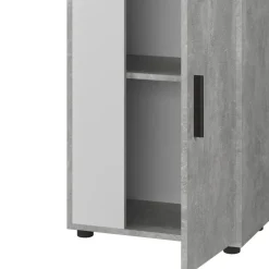 Kommode Berno Beton/Weiß 50.1 x 87.3 cm mit 2 Fächern Vicco