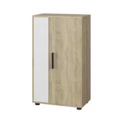 Kommode Berno Sonoma/Weiß 50.1 x 87.3 cm mit 2 Fächern Vicco