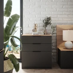 Kommode Betti Anthrazit/Sonoma 50 x 90 cm Vicco