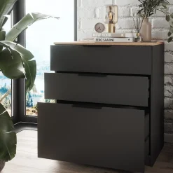Kommode Betti Anthrazit/Sonoma 50 x 90 cm Vicco