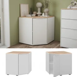 Kommode Betti Weiß/Sonoma 77.9 x 77.9 cm mit 1 Türen Vicco