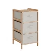 Kommode Bruno Beige 34.5 x 67 cm mit 3 Stoffschubladen Vicco