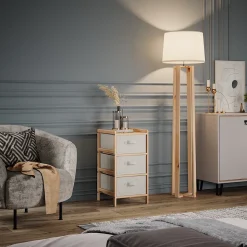 Kommode Bruno Beige 34.5 x 67 cm mit 3 Stoffschubladen Vicco