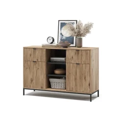 Kommode Eliza Viking Oak 120 x 81.2 cm mit 2 Schubladen und 2 Türen Vicco