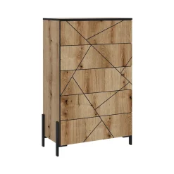 Kommode Hatto Eiche 78 x 120 cm mit 5 Schubladen Vicco