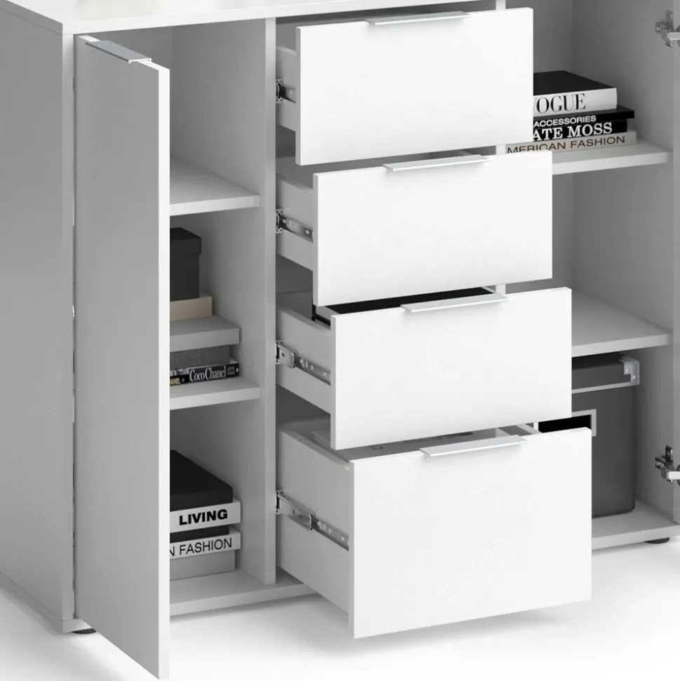 Kommode Leon Weiß 35 x 84 cm Vicco