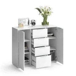 Kommode Leon Weiß 35 x 84 cm Vicco