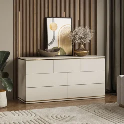 Kommode Linette Cashmere 139.8 x 70 cm mit 7 Schubladen Vicco