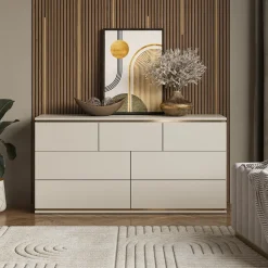 Kommode Linette Cashmere 139.8 x 70 cm mit 7 Schubladen Vicco