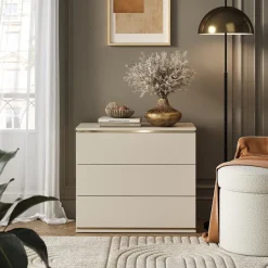 Kommode Linette Cashmere 80 x 70 cm mit 3 Schubladen Vicco