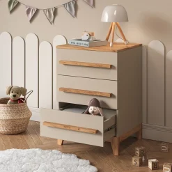 Kommode Malia Cashmere 60 x 88 cm mit 3 Schubladen Vitalispa