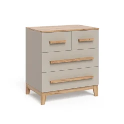 Kommode Malia Cashmere/Artisan 80 x 88 cm mit 4 Schubladen Vitalispa