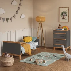 Kommode Malia Grau/Artisan 60 x 88 cm mit 3 Schubladen Vitalispa