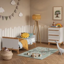 Kommode Malia Weiß/Artisan 60 x 88 cm mit 3 Schubladen Vitalispa