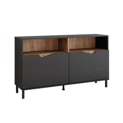 Kommode Marelle Anthrazit/Artisan 140 x 81.3 cm mit 2 Türen Vicco