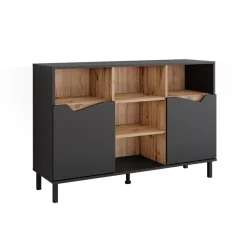 Kommode Marelle Anthrazit/Artisan 120 x 81.3 cm mit 2 Türen Vicco