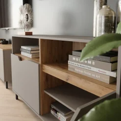 Kommode Marelle Greige/Artisan 140 x 81.3 cm mit 2 Türen Vicco