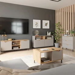 Kommode Marelle Greige/Artisan 140 x 81.3 cm mit 2 Türen Vicco