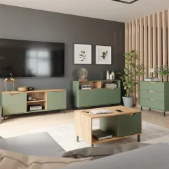 Kommode Marelle Grün/Artisan 140 x 81.3 cm mit 2 Türen Vicco