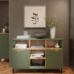 Kommode Marelle Grün/Artisan 120 x 81.3 cm mit 2 Türen Vicco