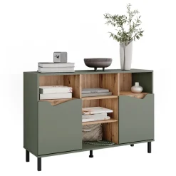 Kommode Marelle Grün/Artisan 120 x 81.3 cm mit 2 Türen Vicco