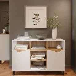 Kommode Marelle Weiß/Artisan 120 x 81.3 cm mit 2 Türen Vicco