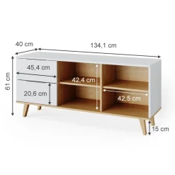 Kommode Nautica Weiß 40 x 61 cm Vicco