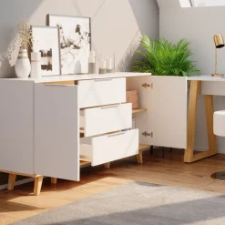 Kommode Nautica Weiß 40 x 82 cm Vicco