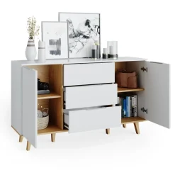 Kommode Nautica Weiß 40 x 82 cm Vicco