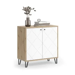 Kommode Nizza Artisan-Eiche 80.2 x 82.6 cm mit 2 Türen Vicco