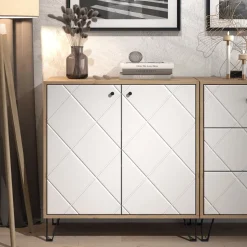 Kommode Nizza Artisan-Eiche 80.2 x 82.6 cm mit 2 Türen Vicco