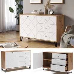 Kommode Nizza Artisan-Eiche 40 x 78 cm Vicco