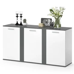 Kommode Novelli Anthrazit 40 x 80 cm mit Türen Vicco