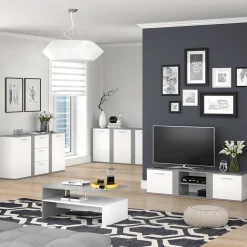 Kommode Novelli Beton 40 x 80 cm mit Türen Vicco